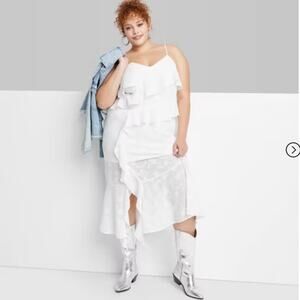 NWT Women's Ruffle Midi Dress - Wild Fable Size XXL